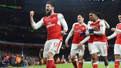 Giroud figura en Arsenal, que saca al City de la Champions