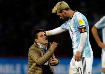 Messi asumió con tranquilidad la actitud del hincha.