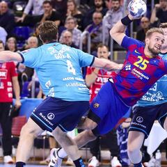 El Barça necesitó esforzarse
ante un Flensburg en alza