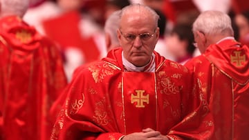 VATICAN CITY, VATICAN - MARCH 12: Ungarian cardinal and archbisop of Budapest Peter Erdo attends the Pro Eligendo Romano Pontifice Mass at St Peter's Basilica, before they enter the conclave to decide who the next pope will be,on March 12, 2013 in Vatican City, Vatican. Cardinals are set to enter the conclave to elect a successor to Pope Benedict XVI after he became the first pope in 600 years to resign from the role. The conclave is scheduled to start on March 12 inside the Sistine Chapel and will be attended by 115 cardinals as they vote to select the 266th Pope of the Catholic Church. (Photo by Franco Origlia/Getty Images)