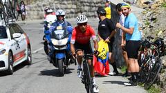 SERRE CHEVALIER, FRANCE - JULY 13: Nairo Alexander Quintana Rojas of Colombia and Team Arkéa - Samsic competes in the chase group at Col du Galibier (2630m) during the 109th Tour de France 2022, Stage 11 a 151,7km stage from Albertville to Col de Granon - Serre Chevalier 2404m / #TDF2022 / #WorldTour / on July 13, 2022 in Col de Granon-Serre Chevalier, France. (Photo by Tim de Waele/Getty Images)