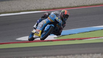 ASSEN, NETHERLANDS - JUNE 23: Aron Canet of Spain and Estrella Galicia 0,0 rounds the bend during the MotoGP Netherlands - Free Practice on June 23, 2017 in Assen, Netherlands. (Photo by Mirco Lazzari gp/Getty Images)
