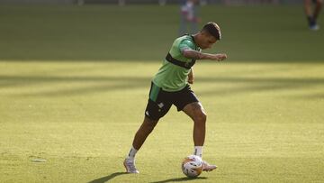 Tello, en un entrenamiento.
