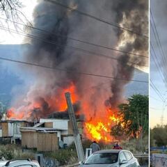 Terrible incendio en La Florida: fuego arrasó en el Campamento Dignidad
