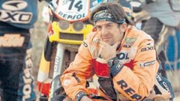 <b>SIN DUDAS. </b>Esteve, aquí en el Dakar 2005, no ha dudado en cambiar de equipo para ganar.