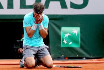 Rafa Nadal en Roland Garros de 2014, ganó a Djokovic por 3-6, 7-5, 6-2 y 6-4.