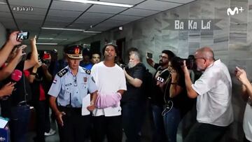 La parodia en España del ingreso de Ronaldinho a la cárcel