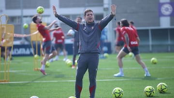 Lisci durante un entrenamiento.