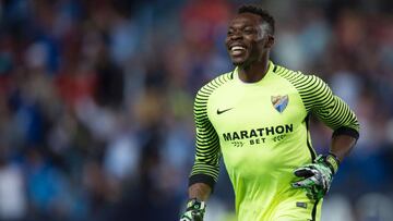 Kameni, en un partido con el M&aacute;laga.