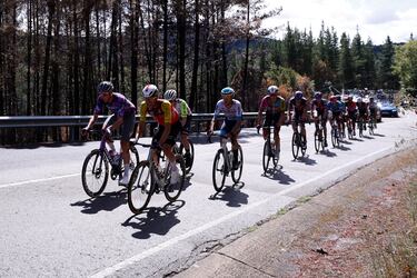 El pelotón durante la etapa 17.