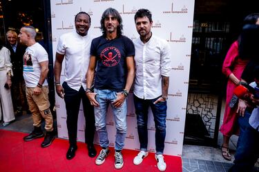 Los exfutbolistas del Real Madrid, Edwin Congo y José Emilio Amavisca.