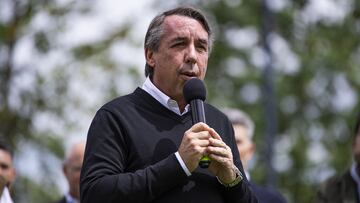 Emilio Azcarraga Propietary of Club America during the event of laying the First Stone of the future Womens Club House and Extension of the Cancha Centenario, at Club America, on October 11, 2023.
<br><br>
Emilio Azcarraga Propietario de Club America durante el evento de la colocacion de la Primera Piedra de la futura Casa Club Femenil y Ampliacion de la Cancha Centenario, en el Club America, el 11 de Octubre de 2023.