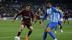 Málaga con Iturra titular pierde ante un Barcelona sin Messi
