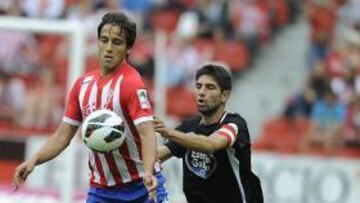 <b>ESTRENO. </b>Iván Hernández marcó su primer gol como sportinguista.