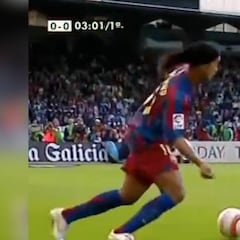 Hizo de todo, pero pocas cosas como esta: Ronaldinho y uno de los mejores pases de siempre