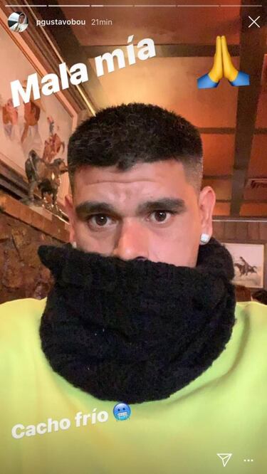 Gustavo Bou tuvo que aclarar un error en Instagram