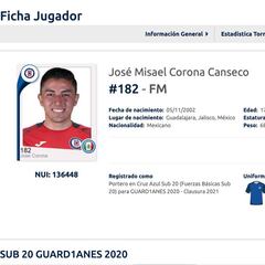Cruz Azul registró al hijo de Jesús Corona