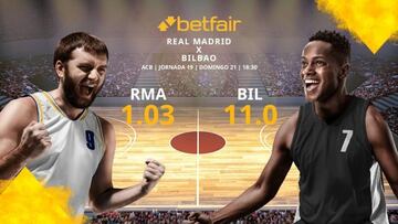 Real Madrid Baloncesto vs. Surne Bilbao Basket: horario, TV, estadísticas, clasificación y pronósticos