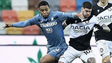 Luis Muriel marca en empate de Atalanta frente a Udinese