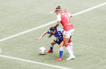 Independiente Santa Fe y Millonarios se enfrentaron por la octava fecha del Grupo A de la Liga BetPlay Femenina en el estadio El Campín.