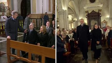 Va a traer cola: la imagen de Feijóo entrando más tarde que los Reyes al funeral por la Dana