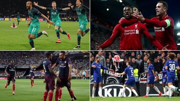 Tottenham-Liverpool en Champions y Arsenal-Chelsea en Europa League