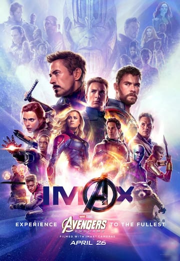 Póster oficial Imax de Vengadores Endgame