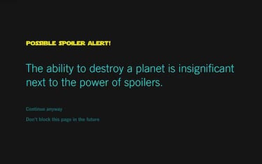 Evita los spoilers de la nueva Star Wars con esta extensión de Google Chrome