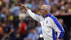 Las Vegas (United States), 29/06/2024.- Brazil head coach Dorival Júnior motions during the CONMEBOL Copa America 2024 group D soccer match between Paraguay and Brazil, in Las Vegas, Nevada, USA, 28 June 2024. (Brasil) EFE/EPA/CAROLINE BREHMAN
