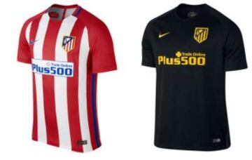 La primera y la segunda equipación del Atlético de Madrid para la temporada 2016/2017.