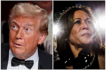 FILE PHOTO: Republican presidential candidate and former U.S. President Donald Trump and Democratic presidential candidate and U.S. Vice President Kamala Harris 