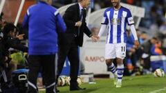 David Moyes y Carlos Vela