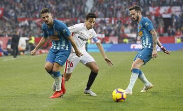 Koke, Jesús Navas y Saúl Niguez 