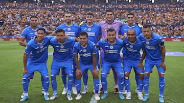 Cruz Azul Team group during the game Tigres UANL vs Cruz Azul, corresponding Round 01 the Torneo Apertura 2022 of the Liga BBVA MX at Universitario Stadium, on July 2, 2022.
<br><br>
Equipo de Cruz Azul durante el partido Tigres UANL vs Cruz Azul, correspondiente a la Jornada 01 del Torneo Apertura 2022 de la Liga BBVA MX en el Estadio Universitario, el 2 de julio de 2022.