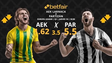AEK Larnaca vs. Partizán: horario, dónde ver, pronósticos y cuadro