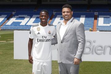 Valladolid owner Ronaldo Nazaro (right) wanted to take Vinicius on loan last summer and will try again in the winter transfer market.