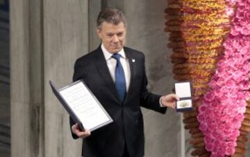 Juan Manuel Santos recibe el premio al Nobel de la Paz