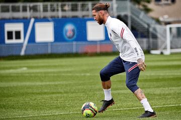 El primer entrenamiento de Sergio Ramos con el PSG