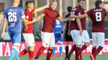 La Roma derrota al Empoli con un afortunado gol