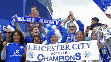 Aficionados del Leicester.