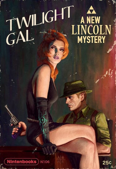 Super Mario, Metroid y Zelda al estilo "noir" de los 50