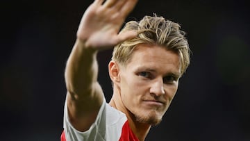 Martin Ødegaard, jugador del Arsenal, durante un partido.