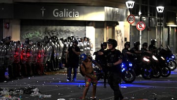 The World Cup celebrations in Argentina ended on a sad note with riot police on the streets and at least 31 people injured and one dead.