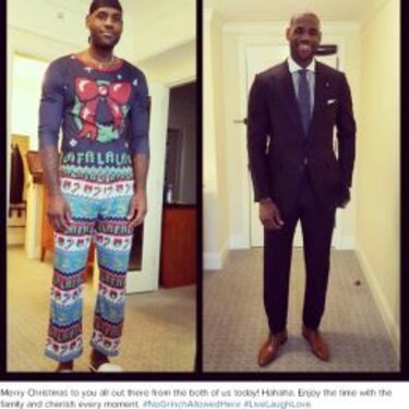 ¿Guerra de pijamas navideños entre LeBron y la familia Curry?