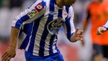 Luisinho durante el encuentro ante la Real