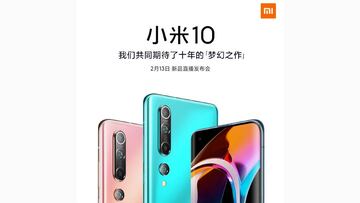 Xiaomi Mi 10: confirmada el aspecto y fecha de presentación global