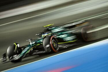 El piloto español Fernando Alonso durante la clasificación previa a la carrera de mañana. 