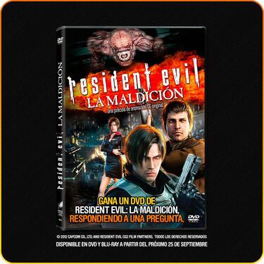 Gana 1 DVD de Resident Evil: La Maldición, la nueva película de animación de Capcom