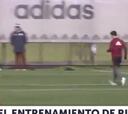 Scocco pide sitio a Gallardo: golazo en el entrenamiento