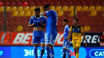 Futbol, Universidad de Chile vs Everton.
Fecha 28, campeonato Nacional 2022.
Los jugadores de Universidad de Chile son fotografiados durante el partido por la primera division disputado en el estadio Santa Laura.
Santiago, Chile.
22/10/2022
Javier Salvo/Photosport
Football, Universidad de Chile vs Everton.
28th date, 2022 National Championship.
Universidad de ChileÕs players are photographed during the first division match held at Santa Laura stadium.
Santiago, Chile.
10/22/2022
Javier Salvo/Photosport